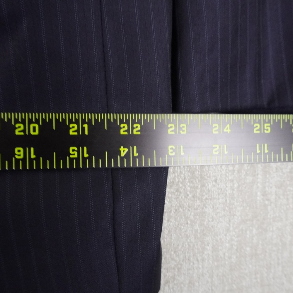 Jos A. Bank Blazer Mens 46L Blue Pinstriped Gold 100% Wool CentoCinquanta 150 - Picture 5 of 11
